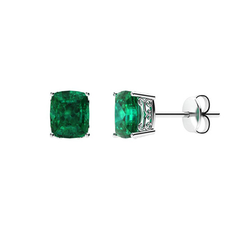 Emerald And White Gold Earrings Online, 51% OFF | espirituviajero.com
