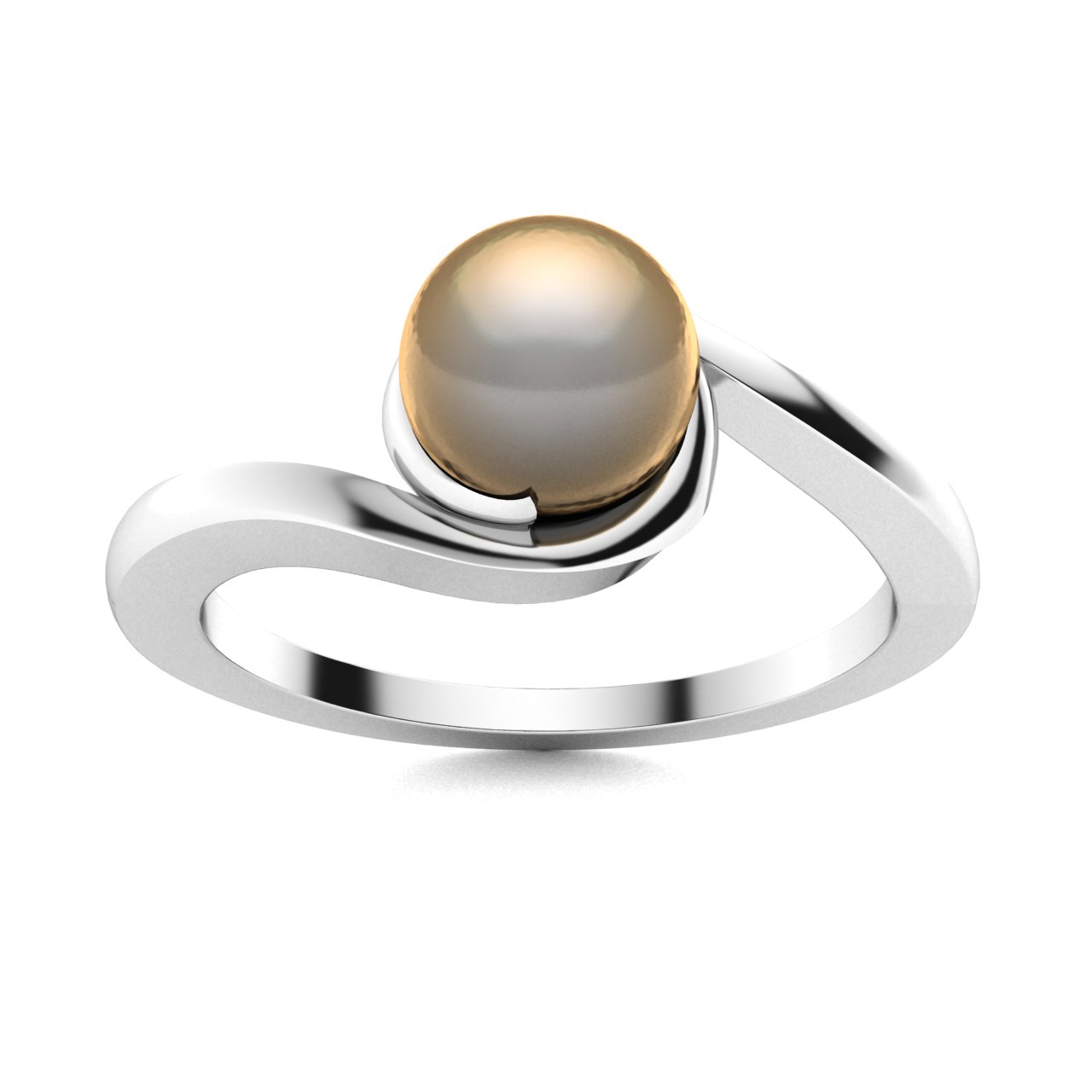 Golden Pearl Rings For Women | Rings | Diamondere (Natural & Certified)