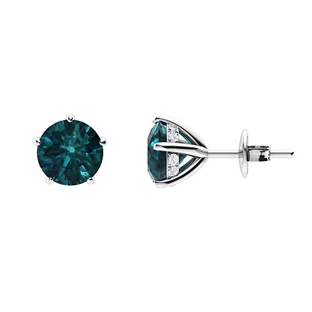 Blue Diamond Earrings For Women | Earrings | Diamondere (Natural ...