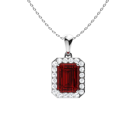 white gold garnet necklaces