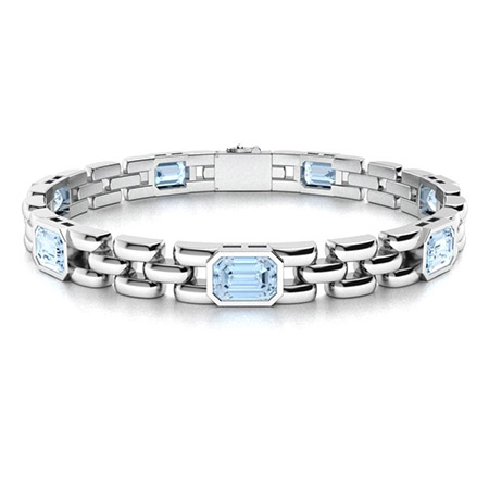 Aquamarine Tennis Bracelet, Aquamarine bracelet, Genuine hotsell Aquamarine, March Birthstone, Natural Aquamarine Bracelet, 925 Sterling Silver,