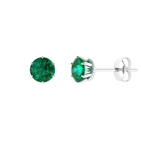 Real emerald sale stud earrings