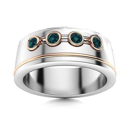 Men's Blue Diamond Wedding Bands | Men's Blue Diamond Rings ...