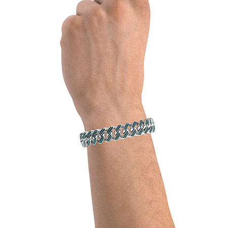 Blue diamond deals bracelet mens