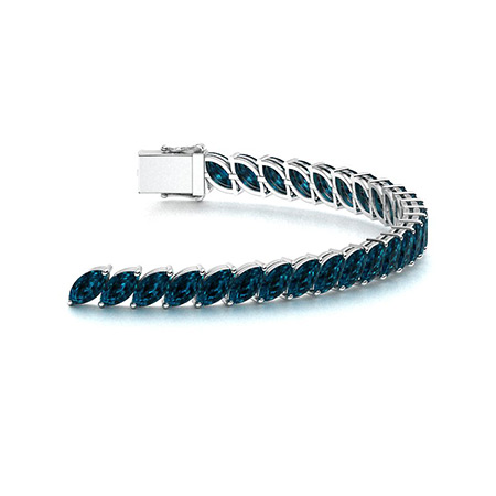 Rylee Bracelet - London Blue Topaz in Silver