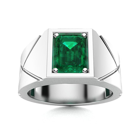 Men Emerald ring in silver and gold by NAFISA DESIGNS. The stunning Emerald  ring sense of royal elegance, wear it for healthy & prosperous life  which... | By Mumineen ExpoFacebook