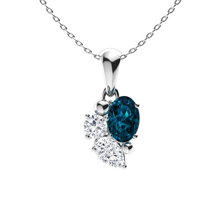 925 Sterling Silver Bujukan Swiss Blue Topaz Pendant Necklace | Shop 925  Silver Bujukan Necklaces | Gabriel & Co