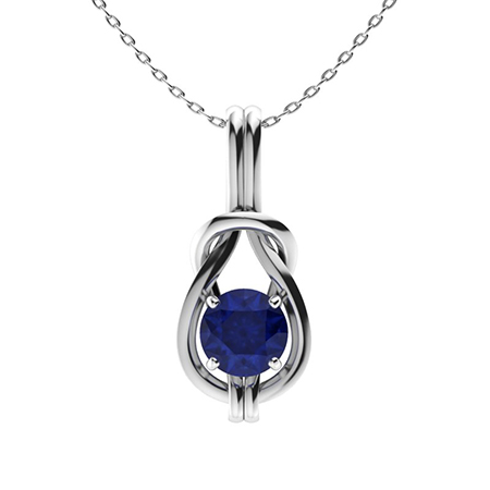 I love our dainty teardrop sapphire necklace, September's birthstone. |  September birthstone necklace, Sapphire necklace gold, Sapphire necklace