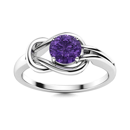 Celtic Stone Ring- Interlocking Knot with Amethyst (Big) – Celtic Design  Scotland