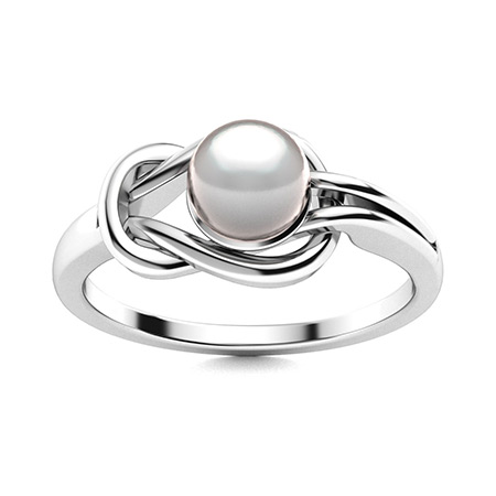 Women Jewelry Pearl Ring Set Finger Rings Brass Gold Plated Ring Set -
