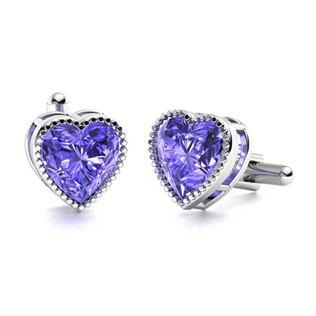 Details about   925 sterling Silver Natural Faceted Tanzanite Gemstone Men's Cufflinks 