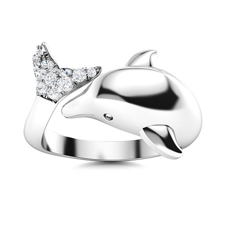 Willy Ring with Round SI Diamond | 0.2 carats Round SI Diamond ...