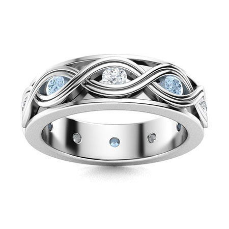 Birthstone Infinity Ring | Breastmilk jewelry, Fashion rings, Breastmilk  ring