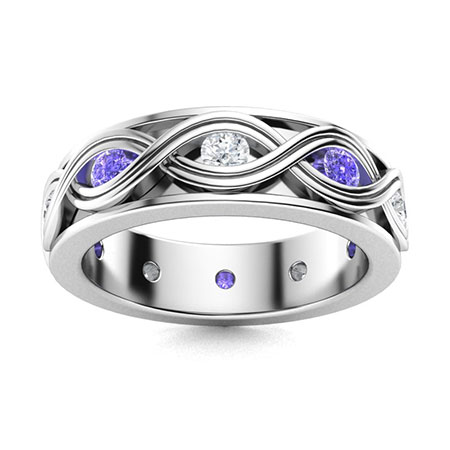 Men's tanzanite clearance rings for sale