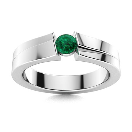 Emerald Men's Wedding Bands | Emerald Men's Rings | Diamondere (Natural ...