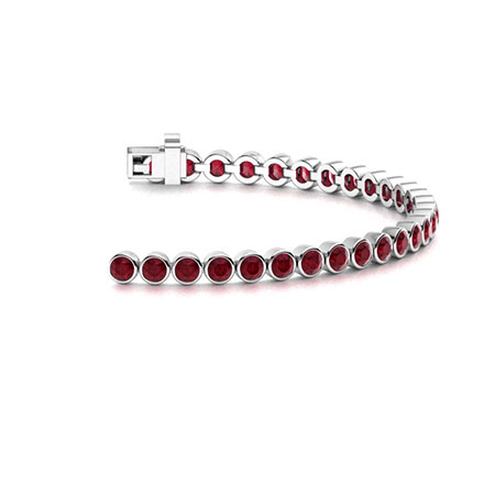 Ruby Princess Cut Tennis Bracelet | Braverman Jewelry